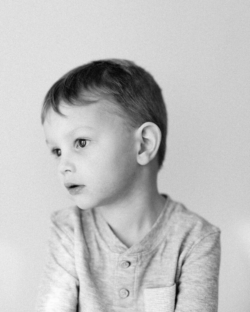 profile portrait of a little big brother 